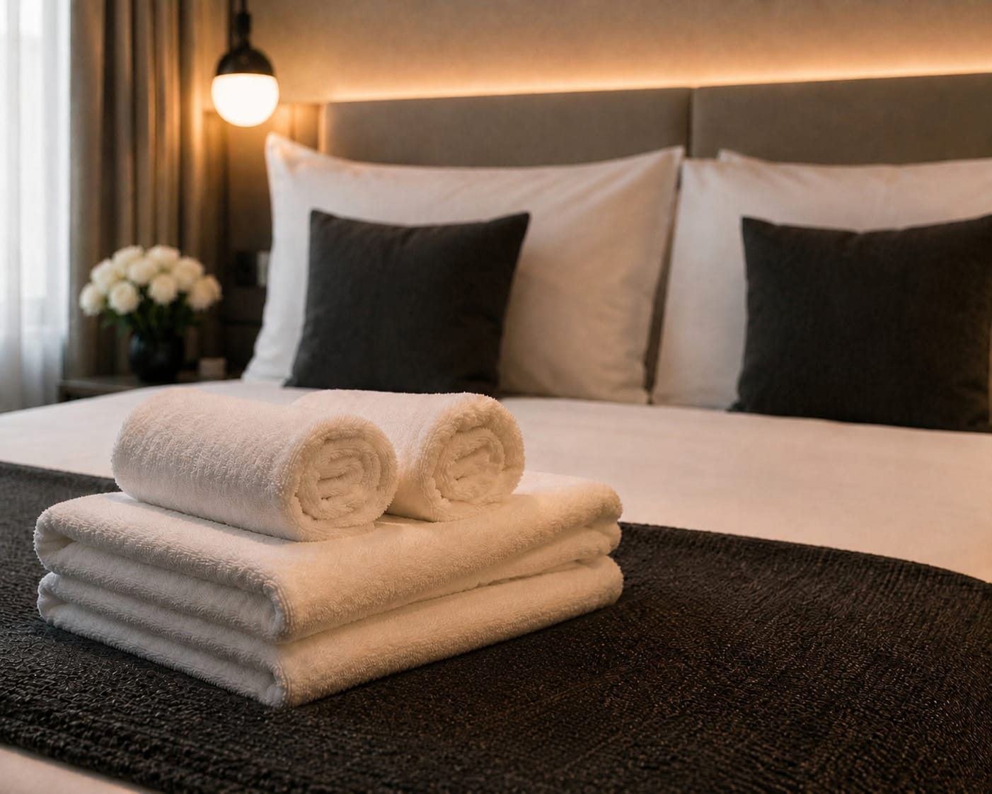 Chambre préparée avec soin